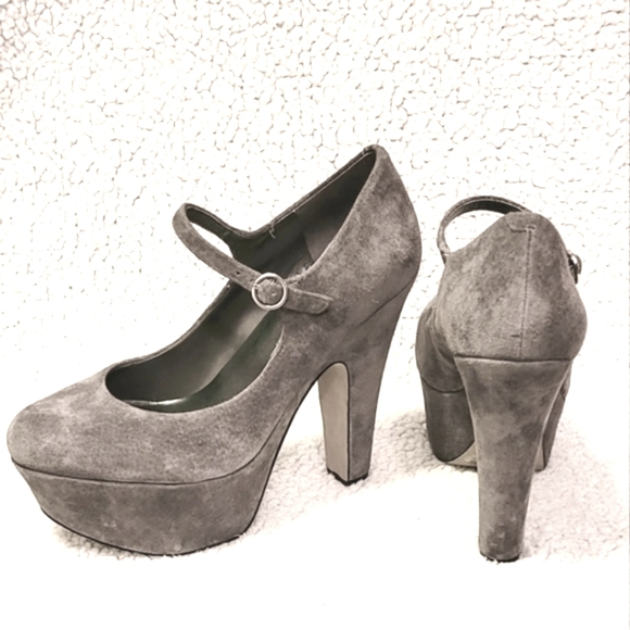 Jessica Simpson Gray Platform Mary Jane - size 7 - Picture 3 of 5